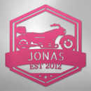 Custom Metal Wall Art - Personalized Motorbike Sign