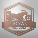 Custom Metal Wall Art - Personalized Motorbike Sign