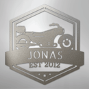 Custom Metal Wall Art - Personalized Motorbike Sign
