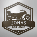 Custom Metal Wall Art - Personalized Motorbike Sign
