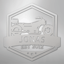 Custom Metal Wall Art - Personalized Motorbike Sign