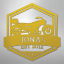 Custom Metal Wall Art - Personalized Motorbike Sign