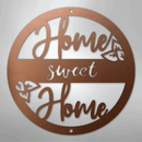 Metal Wall Art - Home Sweet Home Name Sign