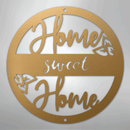 Metal Wall Art - Home Sweet Home Name Sign