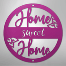 Metal Wall Art - Home Sweet Home Name Sign