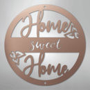 Metal Wall Art - Home Sweet Home Name Sign