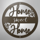 Metal Wall Art - Home Sweet Home Name Sign