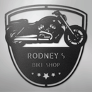 Custom Metal Wall Art - Personalized Biker Garage Name Plaque