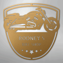 Custom Metal Wall Art - Personalized Biker Garage Name Plaque