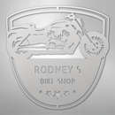 Custom Metal Wall Art - Personalized Biker Garage Name Plaque