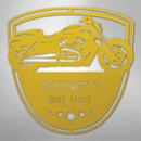 Custom Metal Wall Art - Personalized Biker Garage Name Plaque