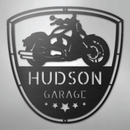 Custom Metal Wall Art - Personalized Motorcycle Name Monogram
