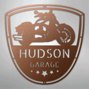 Custom Metal Wall Art - Personalized Motorcycle Name Monogram