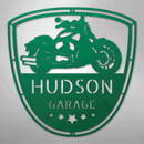 Custom Metal Wall Art - Personalized Motorcycle Name Monogram
