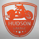 Custom Metal Wall Art - Personalized Motorcycle Name Monogram