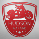 Custom Metal Wall Art - Personalized Motorcycle Name Monogram