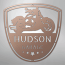 Custom Metal Wall Art - Personalized Motorcycle Name Monogram
