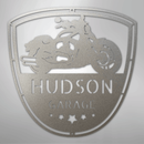 Custom Metal Wall Art - Personalized Motorcycle Name Monogram