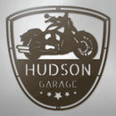 Custom Metal Wall Art - Personalized Motorcycle Name Monogram