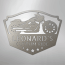 Custom Metal Wall Art - Personalized Biker Sign