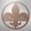 Custom Metal Wall Art - Personalized Fleur De Lis Sign