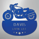 Custom Metal Wall Art - Personalized Biker Sign