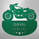 Custom Metal Wall Art - Personalized Biker Sign