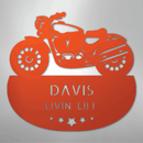Custom Metal Wall Art - Personalized Biker Sign
