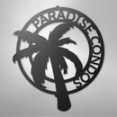 Custom Metal Wall Art - Personalized Palm Tree Name Monogram Sign