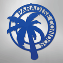 Custom Metal Wall Art - Personalized Palm Tree Name Monogram Sign