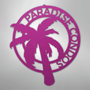 Custom Metal Wall Art - Personalized Palm Tree Name Monogram Sign