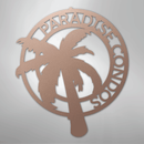 Custom Metal Wall Art - Personalized Palm Tree Name Monogram Sign