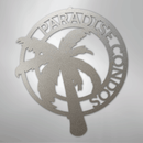 Custom Metal Wall Art - Personalized Palm Tree Name Monogram Sign