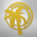 Custom Metal Wall Art - Personalized Palm Tree Name Monogram Sign