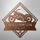 Custom Metal Wall Art - Personalized Biker Sign