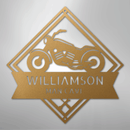 Custom Metal Wall Art - Personalized Biker Sign