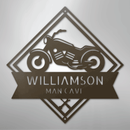 Custom Metal Wall Art - Personalized Biker Sign