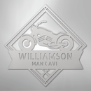 Custom Metal Wall Art - Personalized Biker Sign