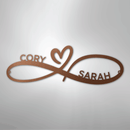 Custom Metal Wall Art - Personalized Infinity Sign