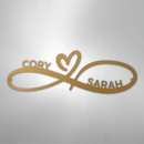 Custom Metal Wall Art - Personalized Infinity Sign