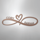 Custom Metal Wall Art - Personalized Infinity Sign