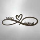 Custom Metal Wall Art - Personalized Infinity Sign