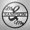 Custom Metal Wall Art - Personalized Mr and Mrs Sign
