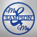 Custom Metal Wall Art - Personalized Mr and Mrs Sign