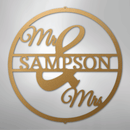 Custom Metal Wall Art - Personalized Mr and Mrs Sign