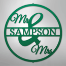 Custom Metal Wall Art - Personalized Mr and Mrs Sign