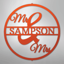 Custom Metal Wall Art - Personalized Mr and Mrs Sign
