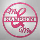 Custom Metal Wall Art - Personalized Mr and Mrs Sign