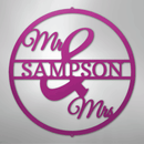 Custom Metal Wall Art - Personalized Mr and Mrs Sign