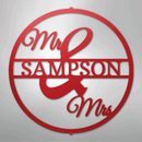 Custom Metal Wall Art - Personalized Mr and Mrs Sign